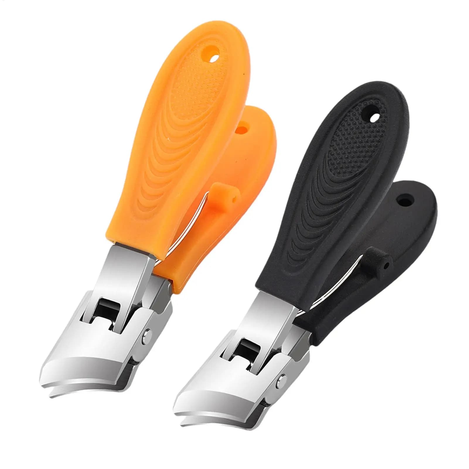 Tagliaunghie inclinate Tagliaunghie antispruzzo in acciaio inossidabile Tagliaunghie per manicure Strumento di bellezza Tagliaunghie curvo con ampia apertura della mascella