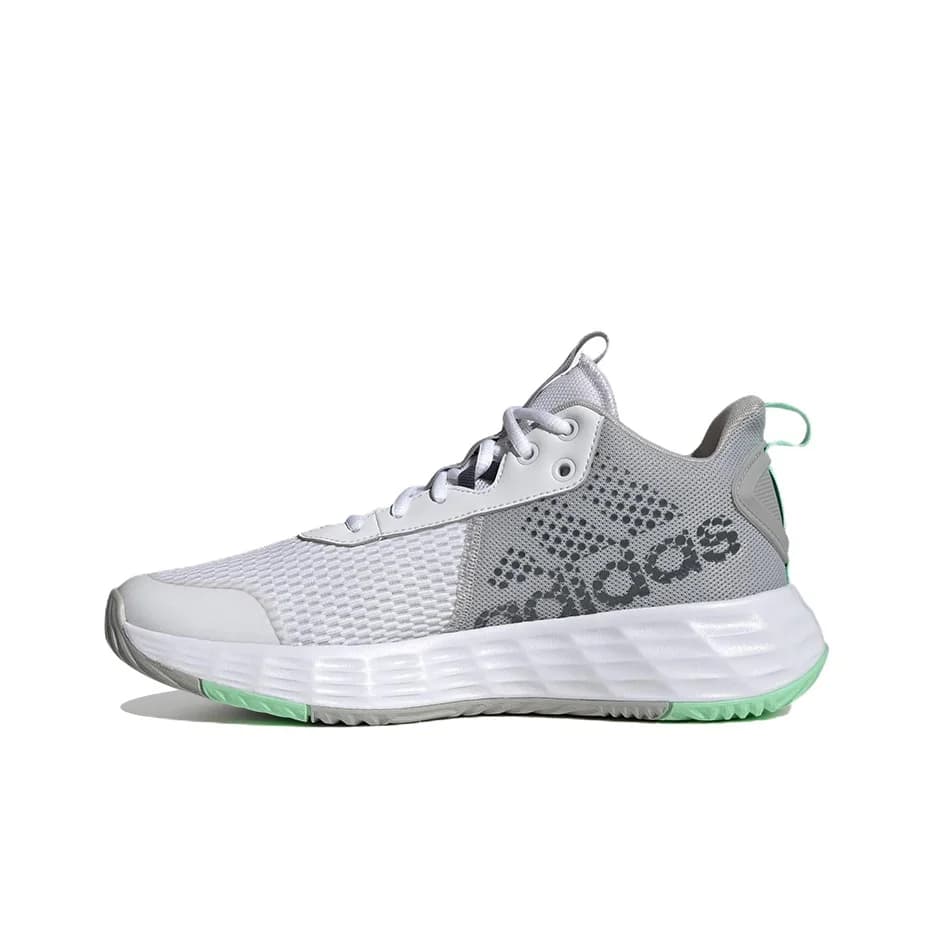 Adidas OwnTheGame 2.0 Basketball Shoes Men's Low Top White/Gray/Green HP7888