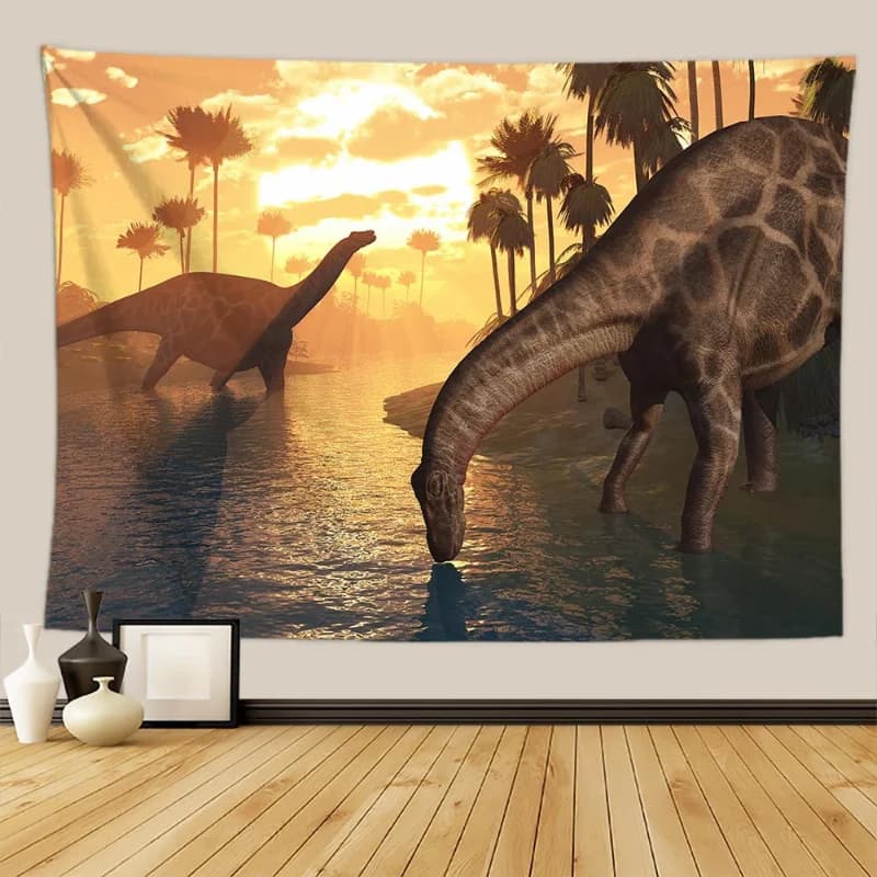 VIKAMA Dinosaur Dragon Fantasy Tapestry Prehistoric Animal Wall Hanging for Boys Bedroom Game Room Home Decor
