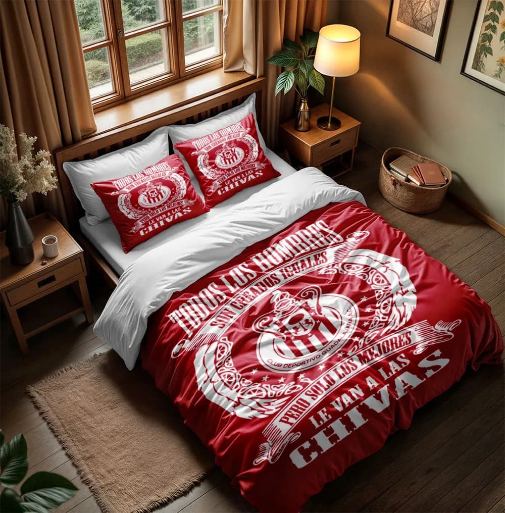 Ligrafica MX Deportivo Guadalajara Customized Duvet Cover Set Single Double King Size Bed Linen Set