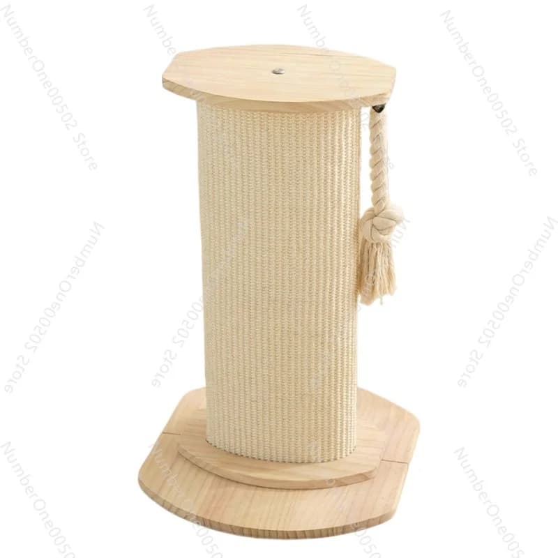 ​ ​ Tiragraffi per gatti in sisal completo, grande albero per gatti in legno verticale senza capannone durevole con giocattolo ​