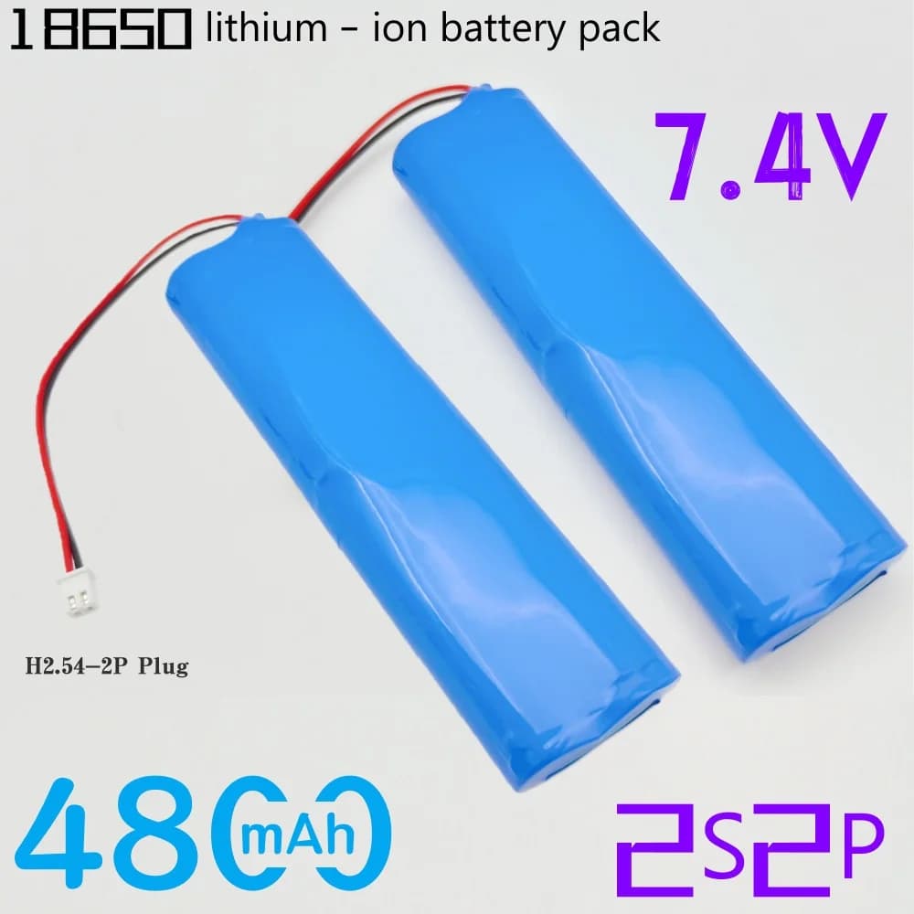 Batteria agli ioni di litio 2S2P 18650 4800mAh 7,4 V per fari/CCTV/fotocamere Ultima batteria