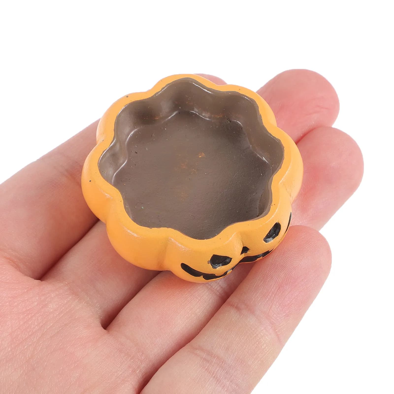 Ciotola per acqua in resina a forma di zucca, contenitore stabile per alimenti e cibo per rettili, terrario per tartarughe, lucertole, serpenti e piccoli animali domestici