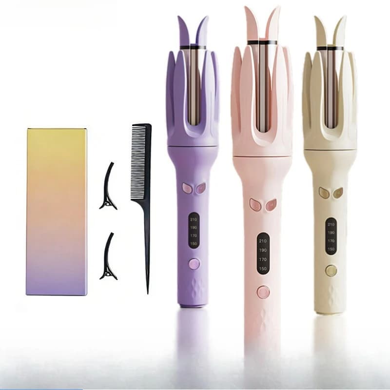 Somenie Automatic Curling Iron, Negative‑Ion Big Wave Rotating Hair Curler, Long‑Lasting Styling Hair Styler