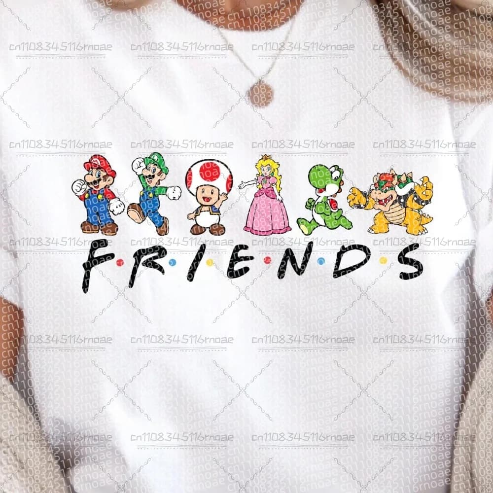 Nuova maglietta in cotone con stampa Super Mario, design creativo per uomo e donna, adatta per giochi di ruolo, t-shirt casual