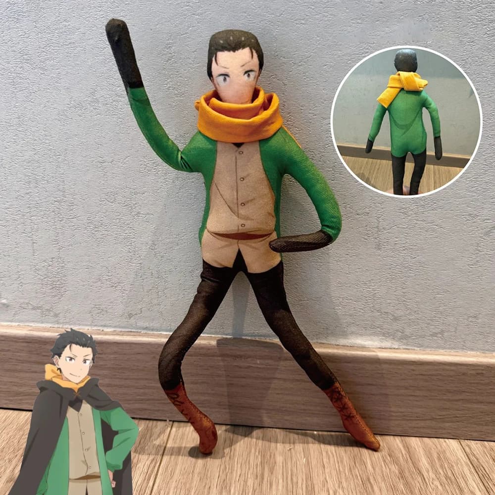 Anime Re Zero Natsuki Subaru Cosplay Plush Doll Twistable Slender Stuffed Plushies Figure Room Home Decoration Unisex Collectibl