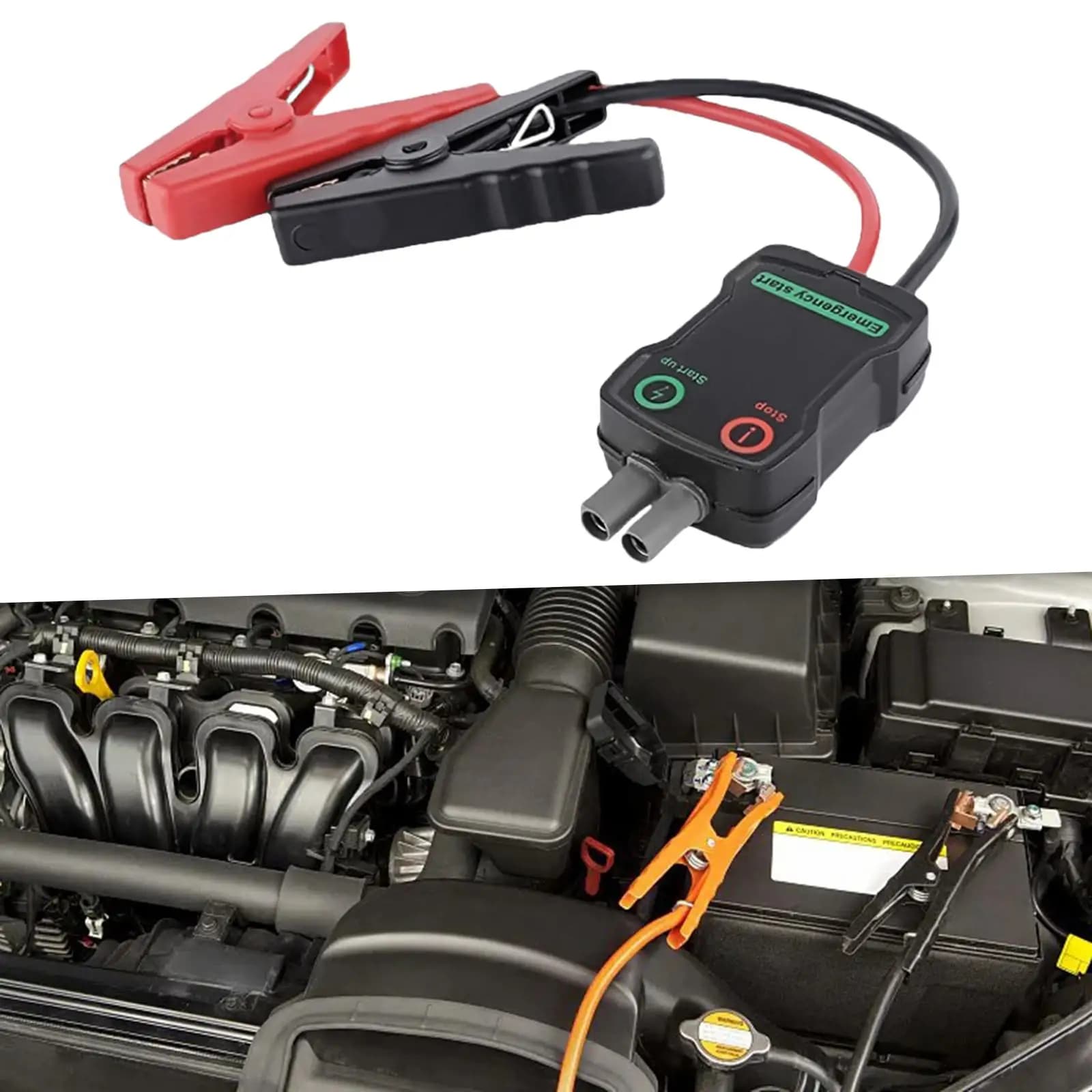 Morsetti Intelligenti per Avviamento Auto 12V, Facili da Installare con Luce Indicatrice, Cavi per Avviamento Batteria Auto