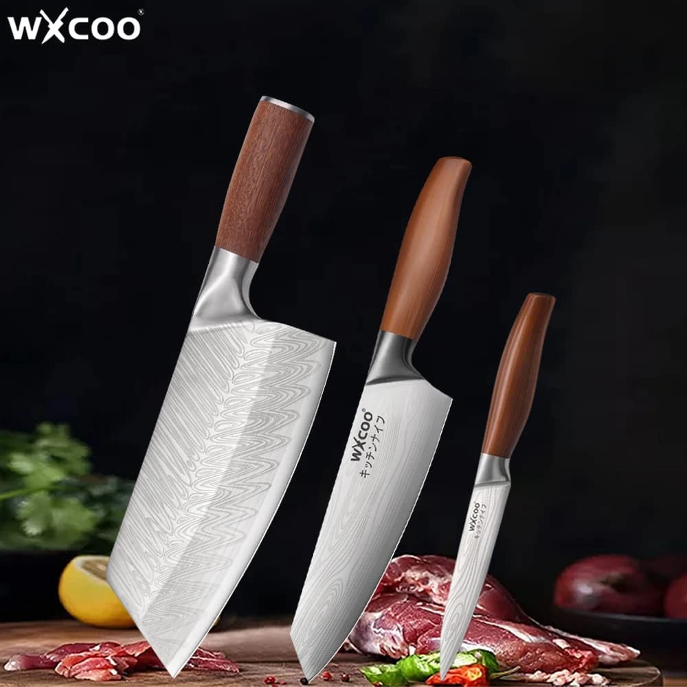 Coltello da Chef WXCOO Multiuso in Acciaio Inossidabile, Coltello da Cucina per Uso Domestico, Coltello da Macellaio, Coltello da Disosso, Accessori da Cucina