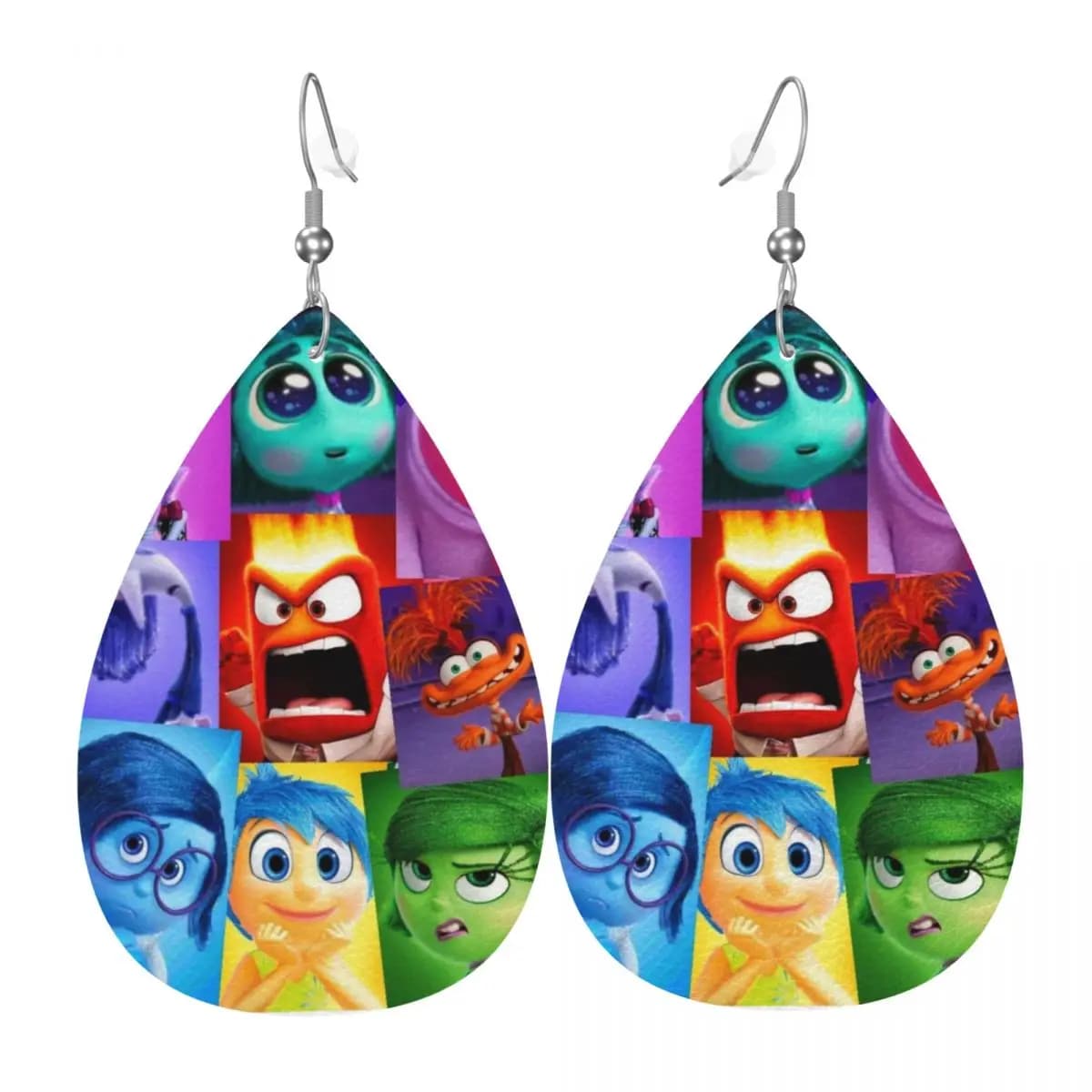 Orecchini Pendenti Personalizzati in Pelle PVC a Forma di Goccia con Design Cartoon per Regali, Gioielli Delicati