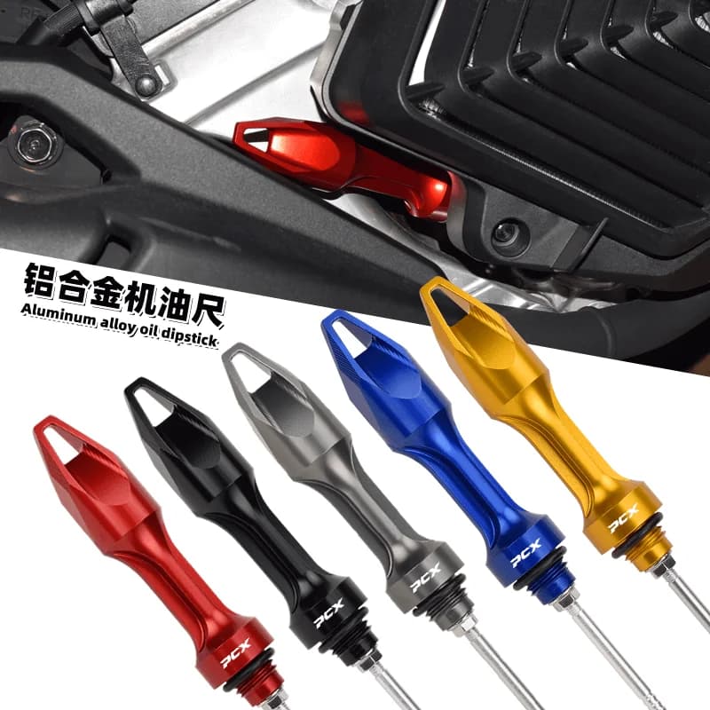 Gli accessori moto originali Chekis sono adatti per Honda Pcx150 Pcx125/160 Adv160/150 Righello olio in lega di alluminio modificato Righello olio Posizione olio Copertura decorativa Tappo in metallo olio