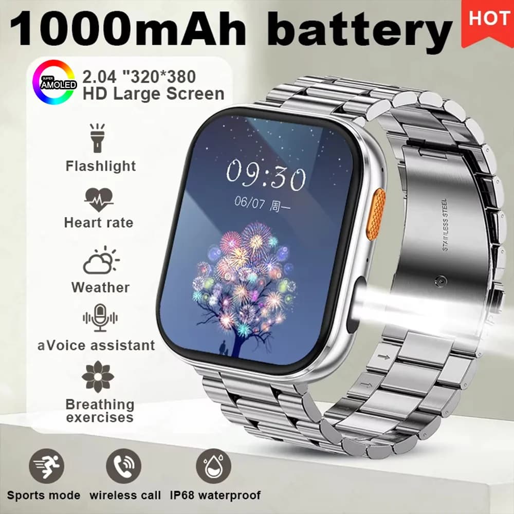 New 1000mAh Battery Hearing Women's Watching Monitoring of Sleep Cardiac Frequency Called Bluetooth IP68 Waterproof Smartwatch For Android IOS