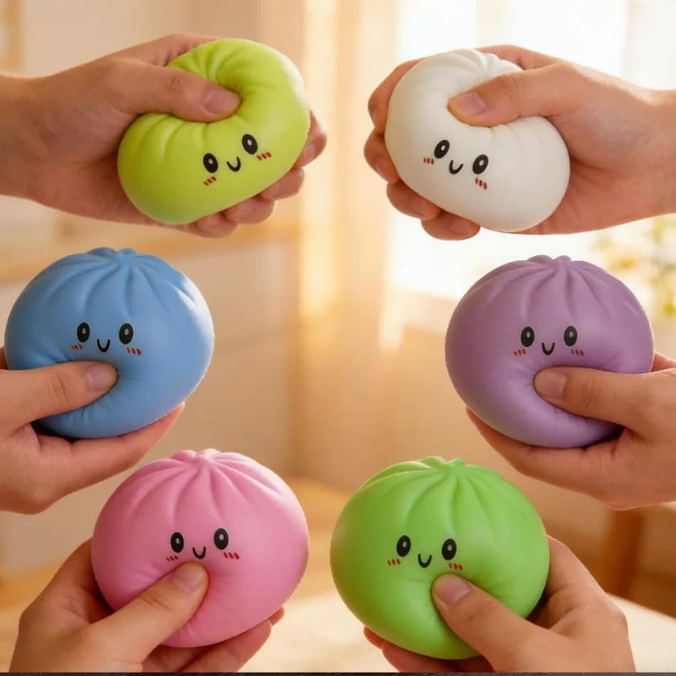 Mystery Dumplings Squishy Stress Balls Fidget Sensory Toy for Adults Soft Squeeze Decompression Dough Toy
