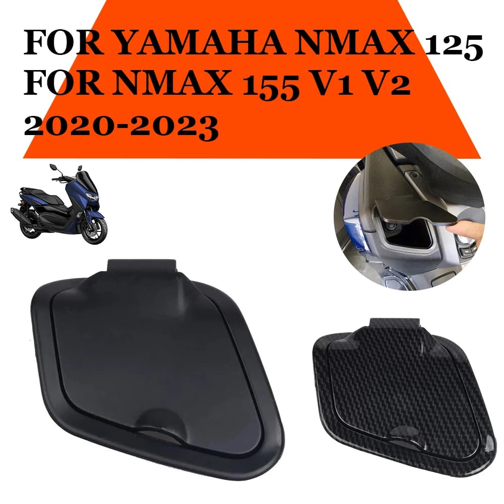 For Yamaha Nmax v2 NMAX125 NMAX155 2020-2023 Toolbox Storage cover ABS ADDITIONAL Side pocket Charger cover Waterproof cap