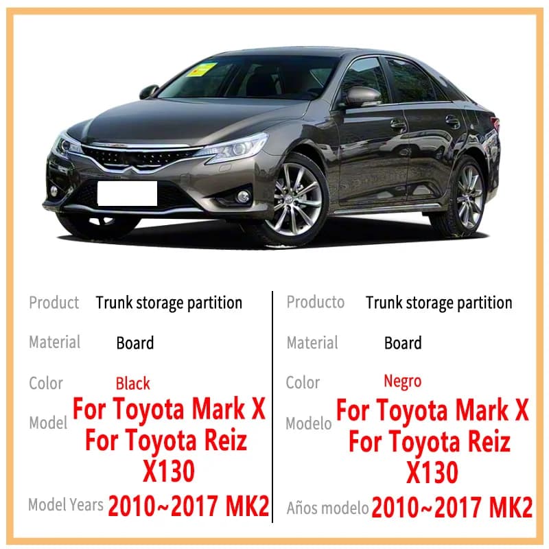 Accessori auto Per Toyota Mark X Reiz 2010 ~ 2017 MK2 Tronco Partizione di Stoccaggio Multifunzione di Stoccaggio Auto Parti Interni Organizzatore