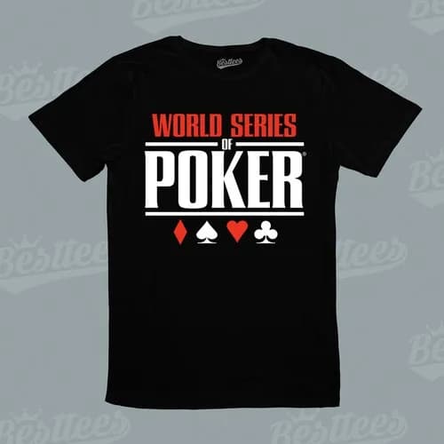 T-shirt da gioco per giocatori di poker della World Series, per uomini/donne/bambini, per il club dei giocatori di carte e per il gioco d'azzardo