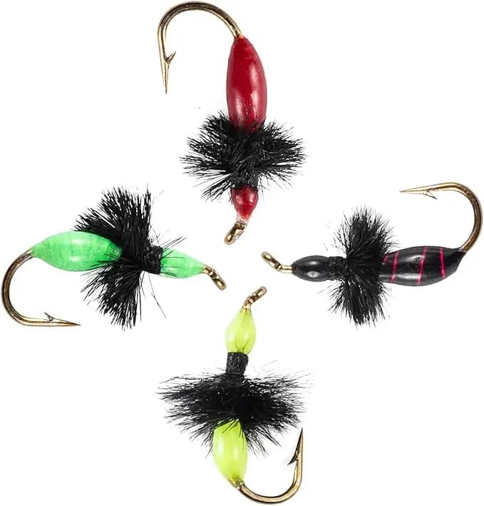 Goture 14 # -18 # Mosche per la pesca a mosca 4 pezzi / set Mosche per trota assortite Ninfa Streamer Gamberetti Minnow Esche a mosca per la pesca a mosca d'acqua dolce