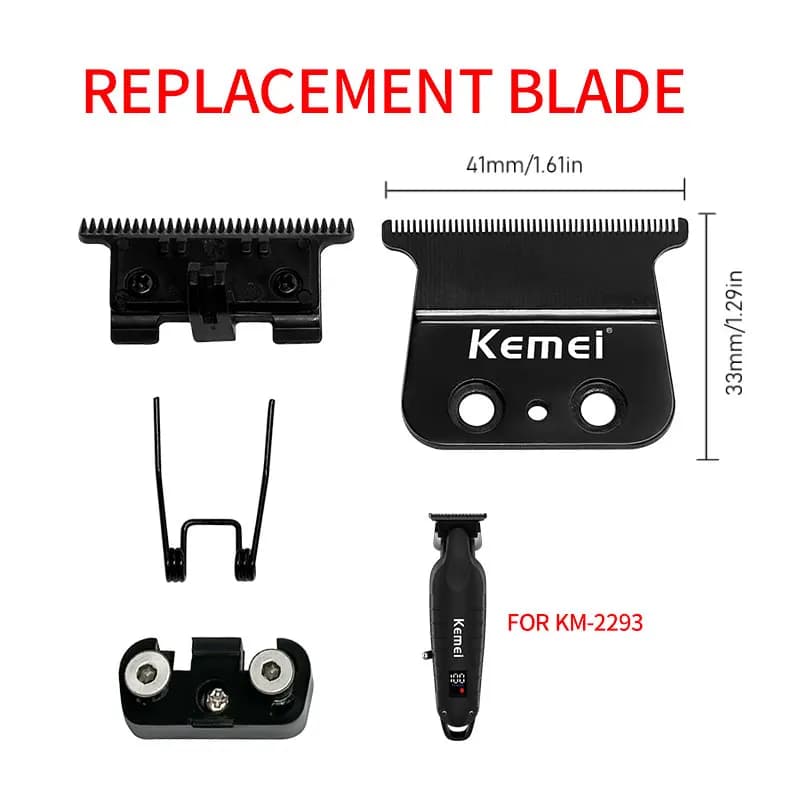Kemei KM-2293 Lama di ricambio originale Lama per tagliacapelli Testa di taglio per tagliacapelli Testa di coltello da taglio Accessori