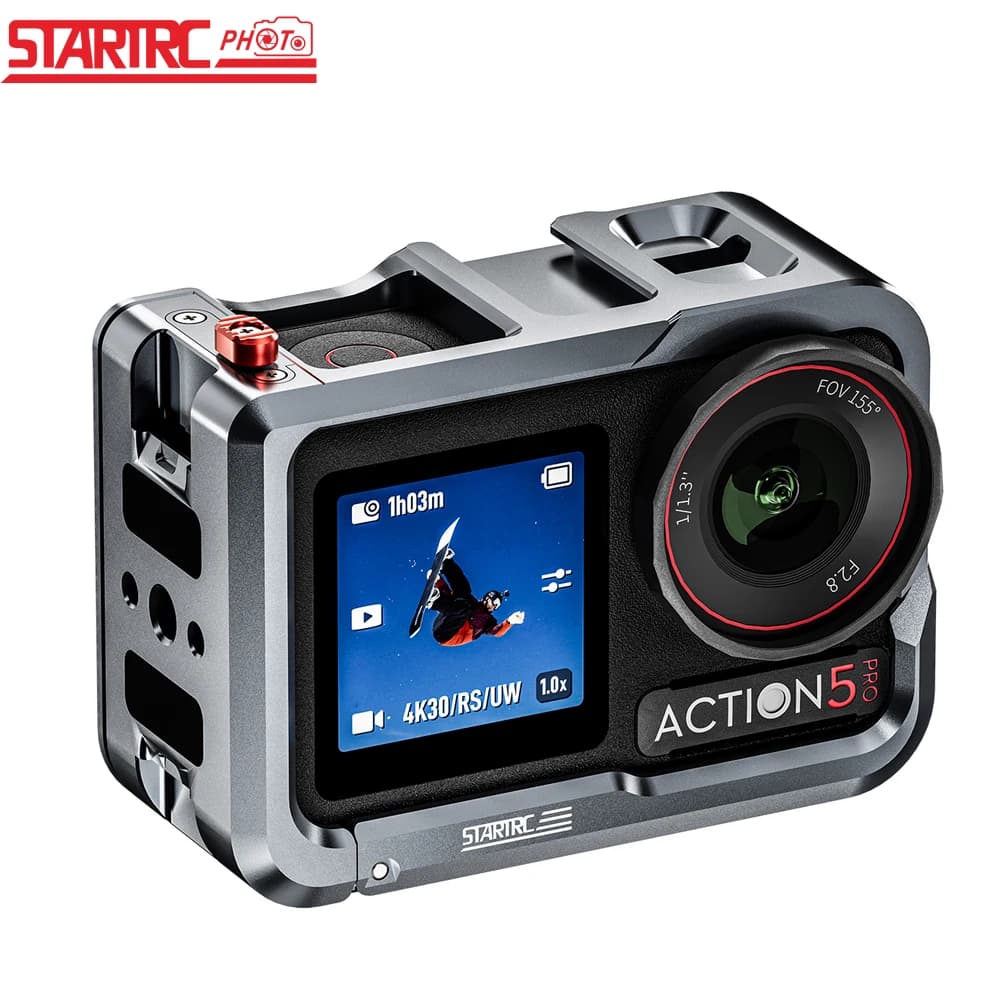 Metal Cage for DJI Action 5 Pro/4/3 Frame Case Full Protective Quick-release With Cold Shoe Expansion Camera Accessories