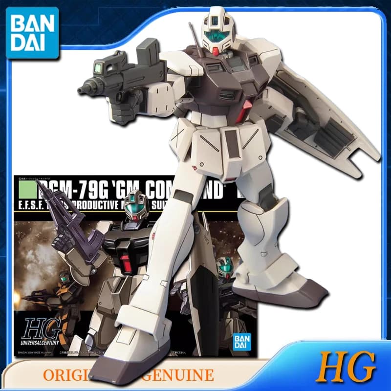 Bandai Original Genuine HG GUNDAM DGM-79G 'GM COMMAND' Anime Action Figures giocattoli per bambini Gift Assembly Model Ornaments