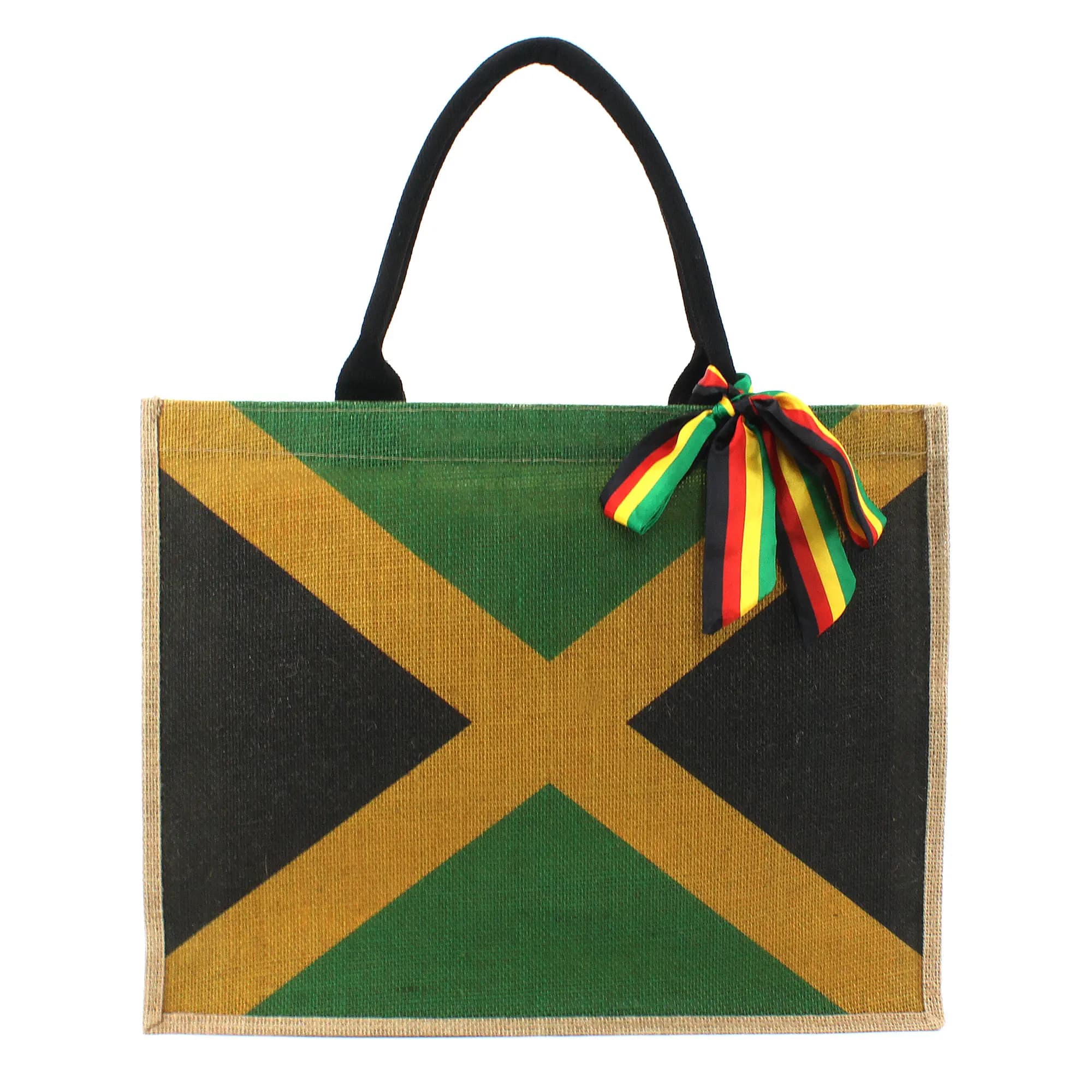 Borsa da spiaggia grande in paglia intrecciata da donna, tote bag artigianale, borsa a tracolla, stile reggae giamaicano africano