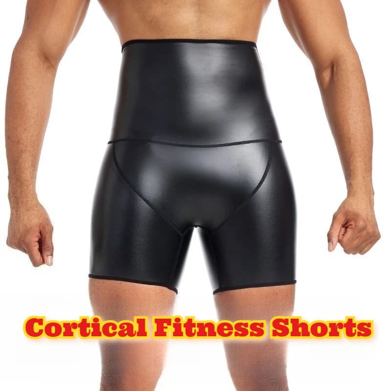 Men's Fashionable High Waist Leather Gym Shorts Streetwear Fitness Outdoor Activewear Stretch and Breathable Bike Bike Pants