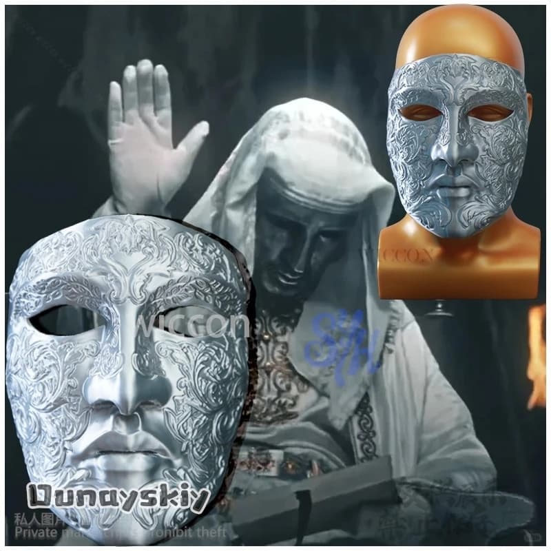 Film Baldwin IV Cosplay Silver Retro Viso 3D Polylactic Acid Mask Halloween Christmas Performance Puntelli ssi accessory