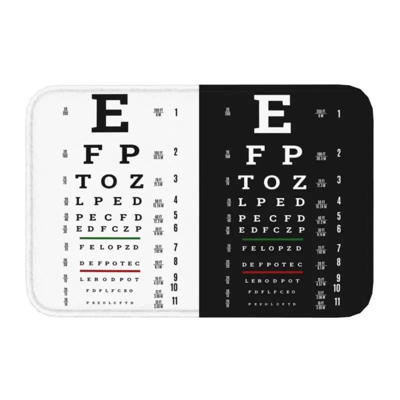 Personalizzato Snellen Chart Eye Test zerbino tappetino antiscivolo optometrista ottico cucina bagno balcone tappeto tappeto 40*60cm