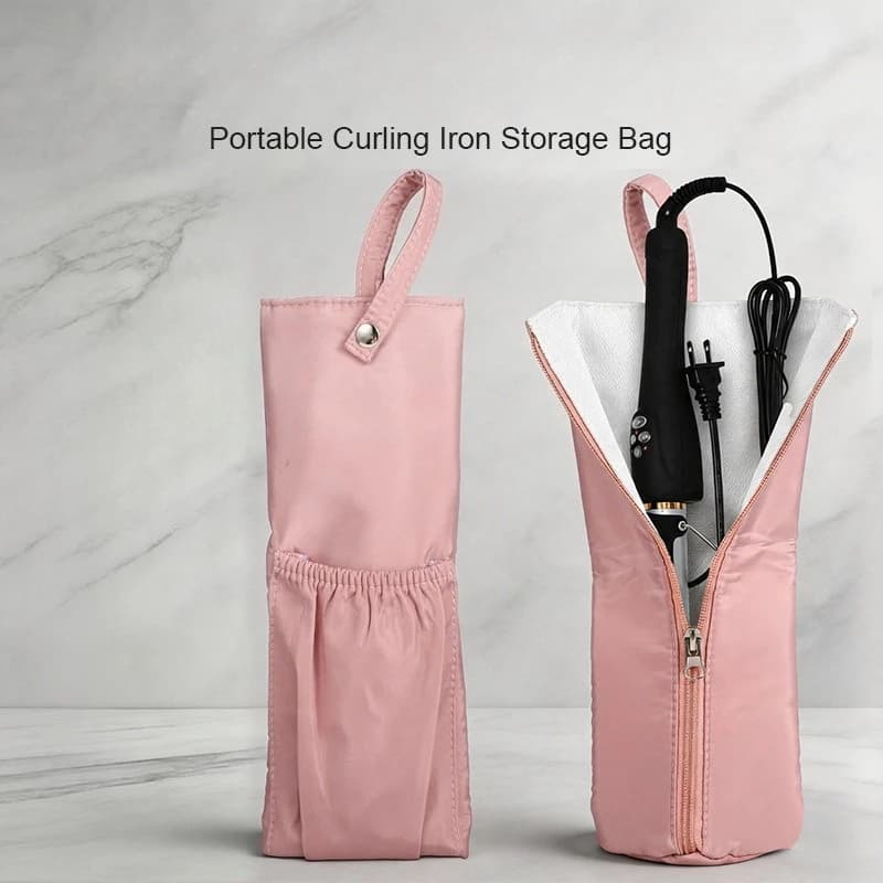 Borsa da viaggio per asciugacapelli, custodia impermeabile per ferro arricciacapelli resistente alle alte temperature, borsa protettiva portatile per piastra e arricciacapelli