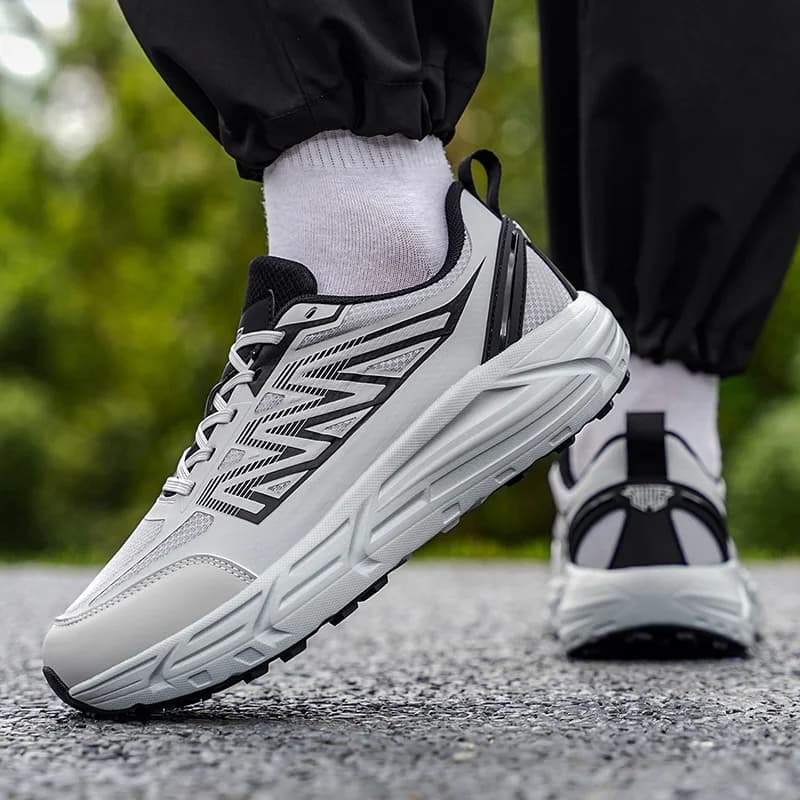 Men's Wide Barefoot Shoes Mesh Men's Trail Running Shoes Outdoor Trekking Men's Walking Shoes Non-slip Hiking Shoes Breathable