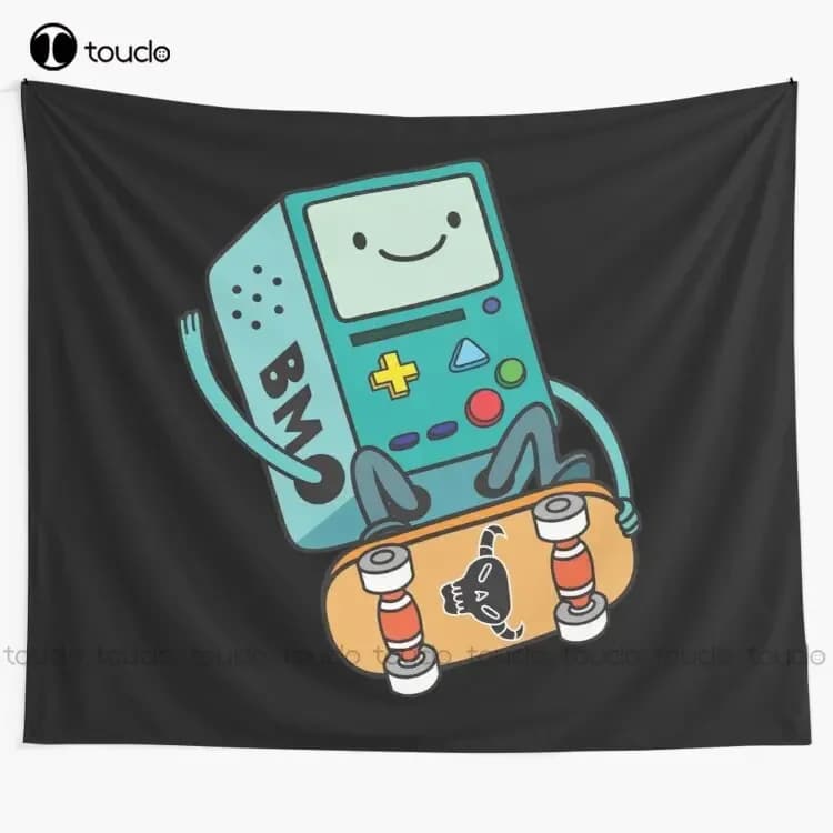 Bmo Game Life Skate Skateboard Tapestry Wall Tapestry Art Tapestry Wall Hanging For Living Room Bedroom Dorm Room Home Decor