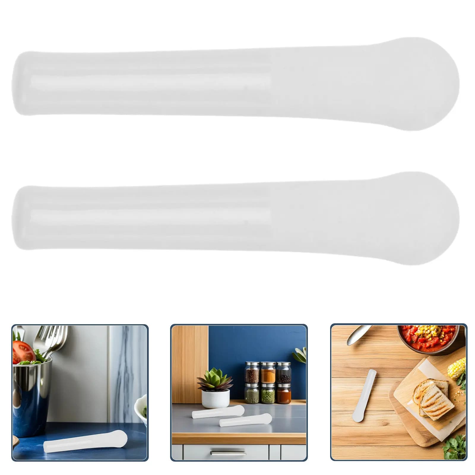 Set di 3 mortai in ceramica con superficie a frizione efficiente per macinare spezie, schiacciare aglio e frutta