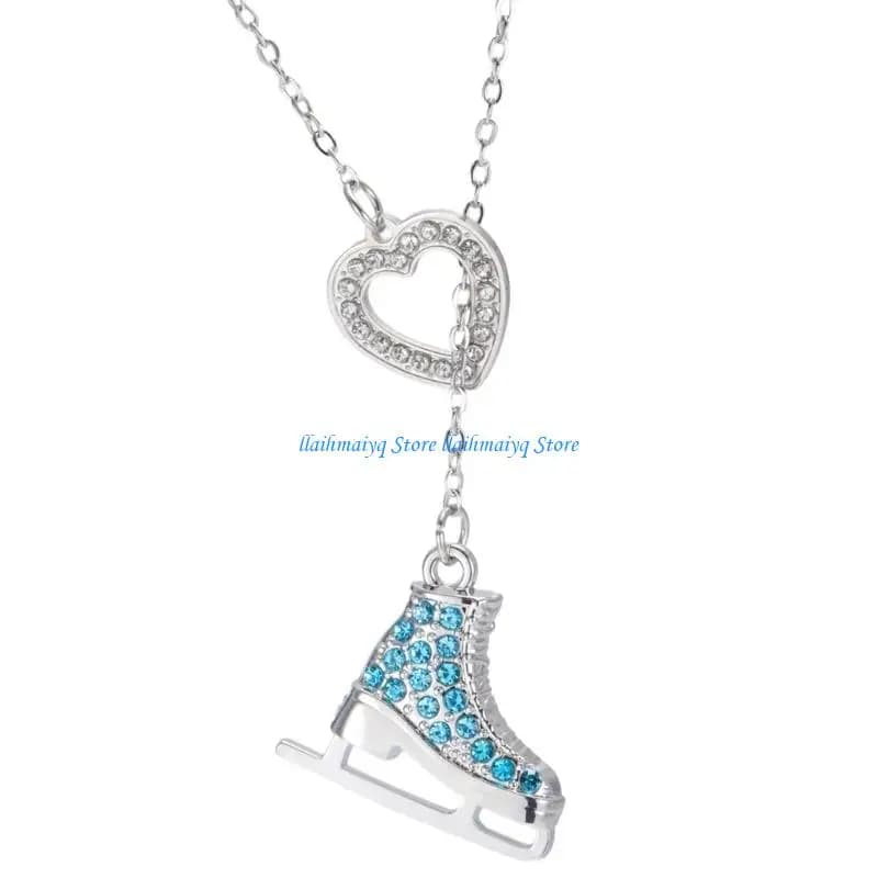 573B Collana con ciondolo scarpa da pattinaggio vibrante con in tavolozza