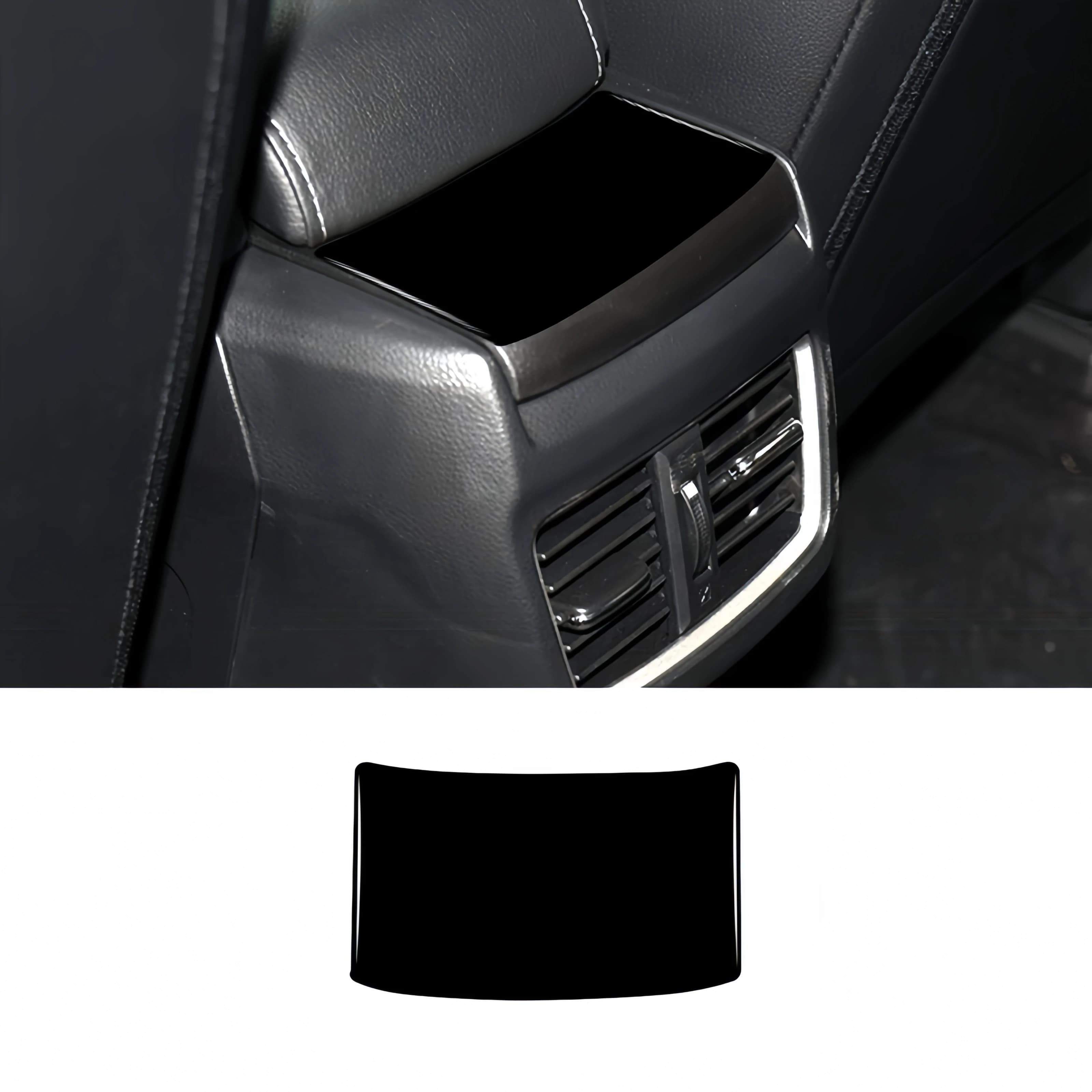 For Honda Civic 10th Gen 2016-19 Piano Black Auto Seat Poster Armrest Box Cover Panel Decoration Wall decal Interior Accessories