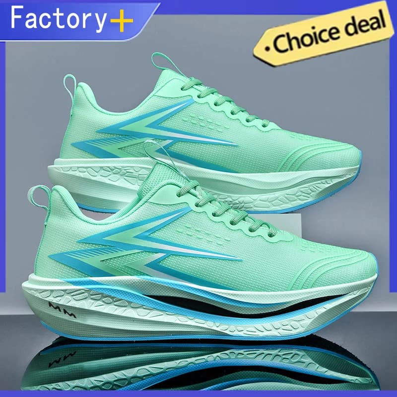 Scarpe da Corsa Marathon Uomo con Piastra in Carbonio, Sneakers Sportive Traspiranti Leggere e Comode Antiscivolo da Donna