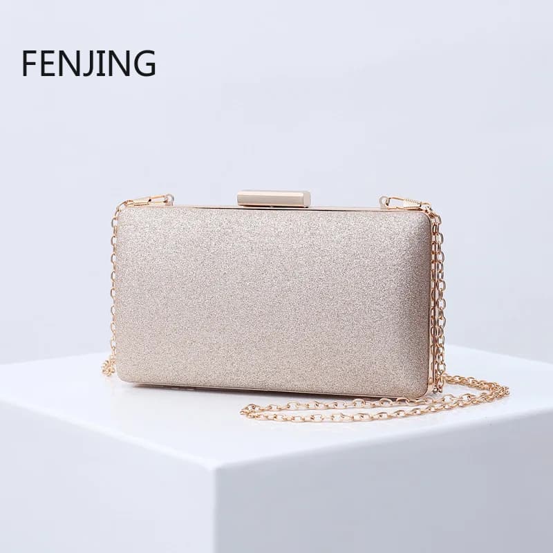 2025 New Luxury Glitter Evening Clutch Bag Elegant Party Handbag for Women Fashion Shoulder Purse Wedding Prom Dinner Bag Bolsas