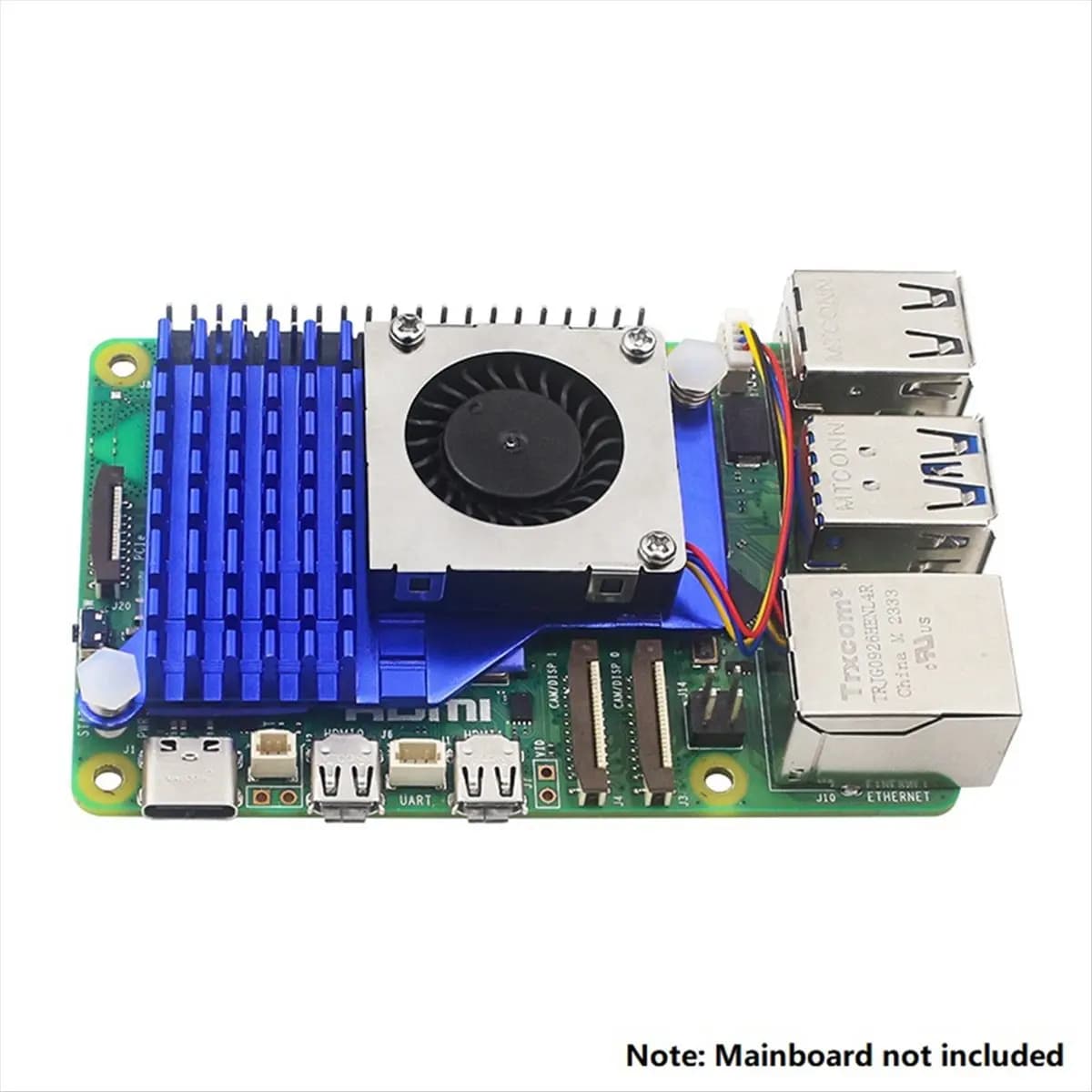 Per Raspberry Pi 5 Active Cooler Dissipatore di calore in alluminio Ventola PWM Radiatore di raffreddamento blu per RPI 5 Pi5
