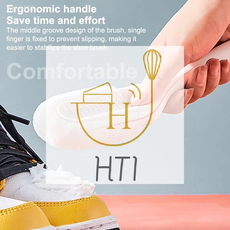 Kit pantofole per scarpe bianche Spazzola morbida per appendere scarpe Spazzola professionale per la pulizia delle scarpe Detergente multifunzionale per spazzole per scarpe a manico lungo