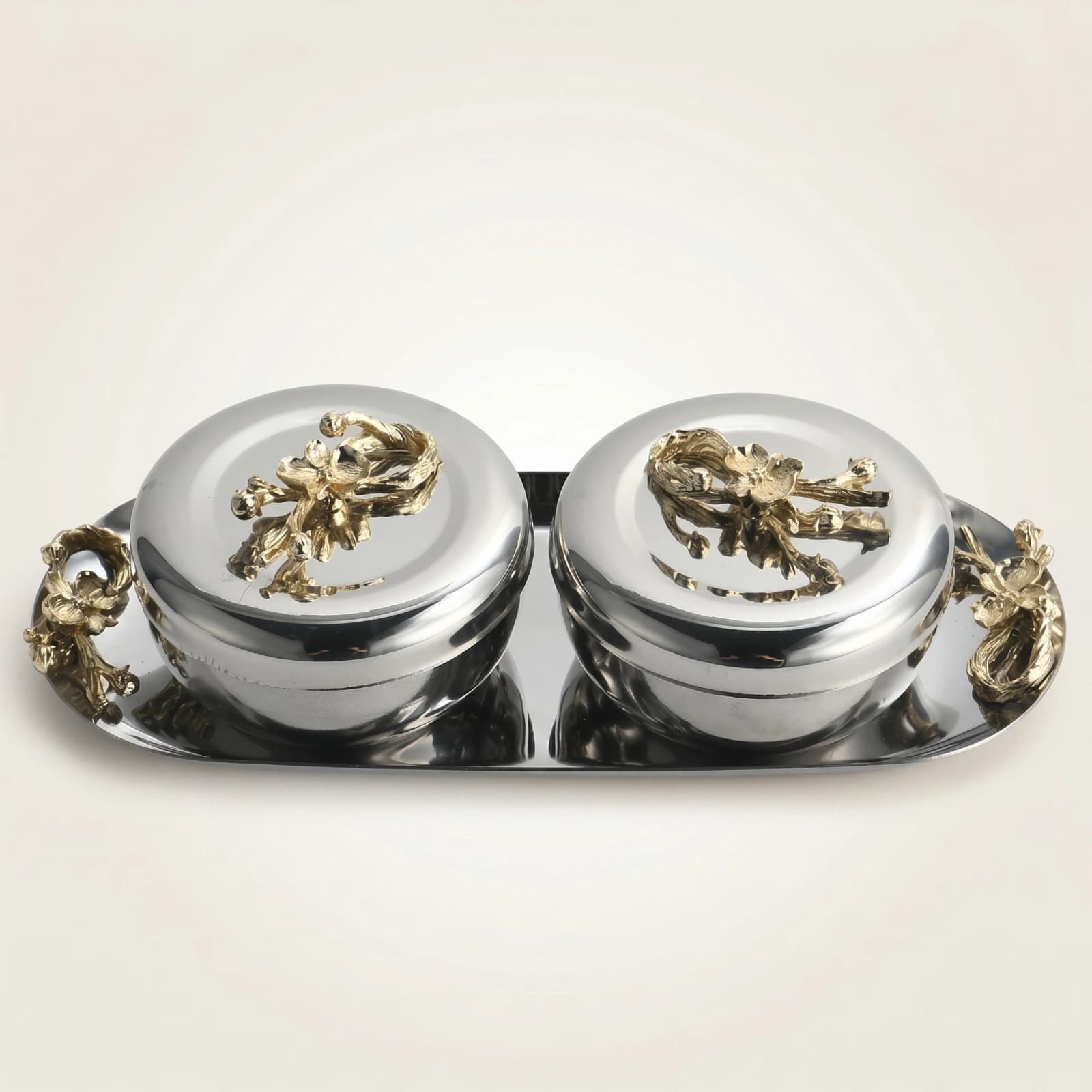 Storage Jars with Tray Elegant Canister Set with Tray Coffee and Tea Canisters Stylish Jar Set Luxurious for Kitchen Countertop