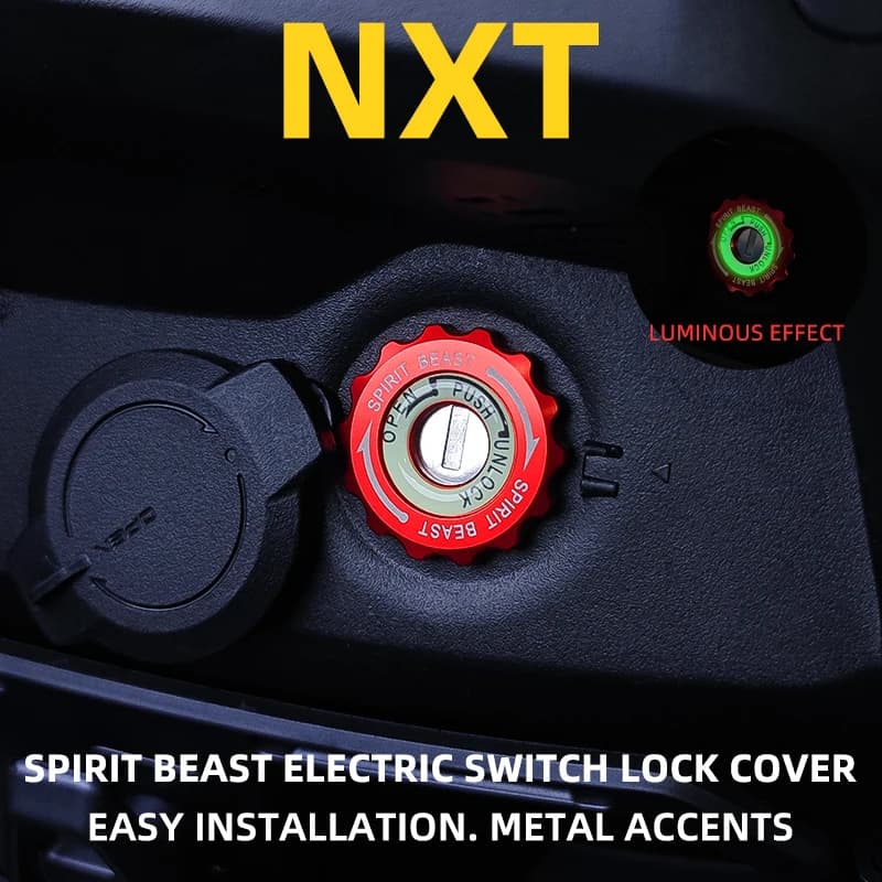 Spirit Beast Copri lucchetto per cuscino sedile moto elettrico Anello con foro di bloccaggio Anello luminoso Copertura protettiva per buco della serratura per NIU NXT