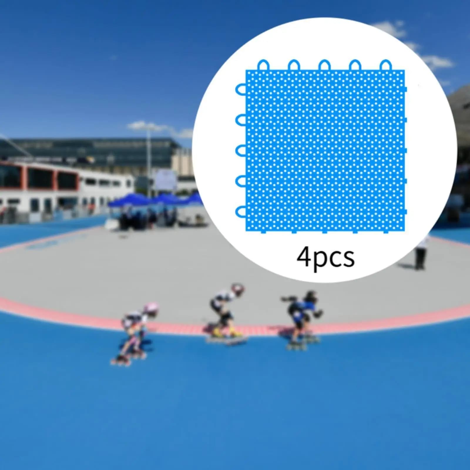 Hockey Floor Tiles Mat Polypropylene Floating Assembly Skate Tiles Practice Board for Backyard Use