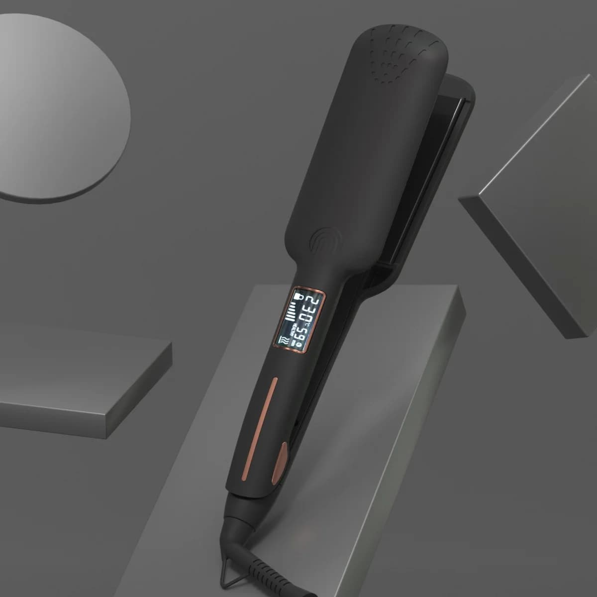 Professional 1 Piece Ceramic Hair Plate with Hair Plate with LCD Display