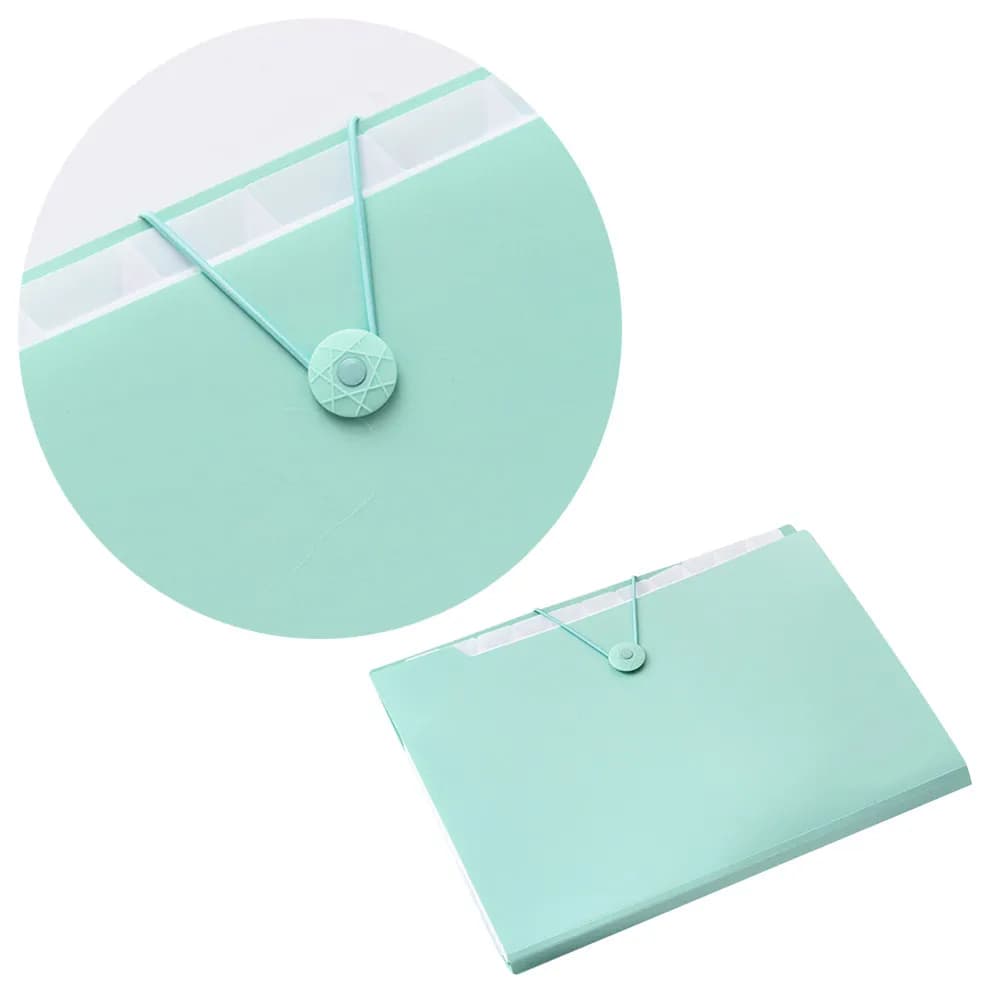 1Pcs Plastic File Folder A4 Size Multilayer Expanding Document Organizer Snap Closure Accordion Folder File Holder for Office