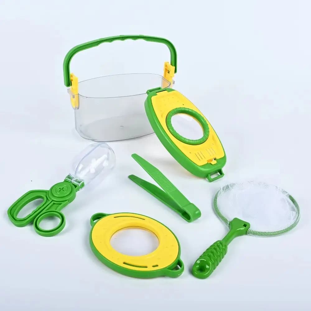 Outdoor adventure set for men and women: tweezers, clips, tool for exploring nature, clamp for containers, cage for insects, collecting insects