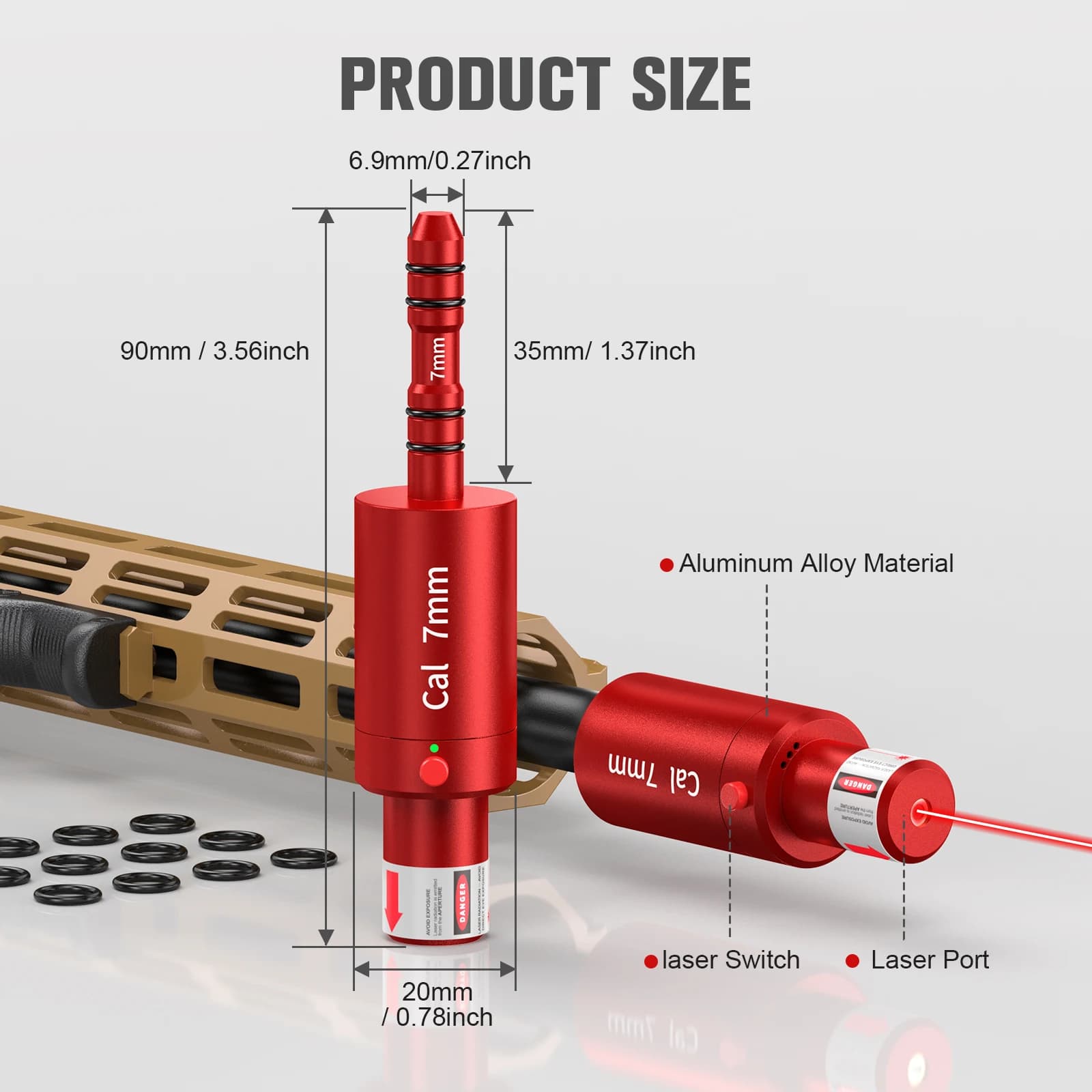 7 mm dual-use laser trainer: convenient, rechargeable, plug-and-play with intelligent feedback.