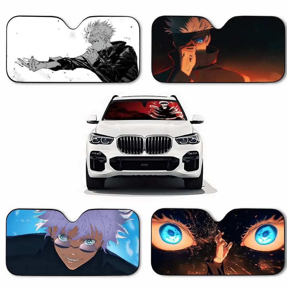 J-Jujutsu K-Kaisen Satoru G-Gojo, Funny Anti-UV Foldable Sunset for Front Windscreen