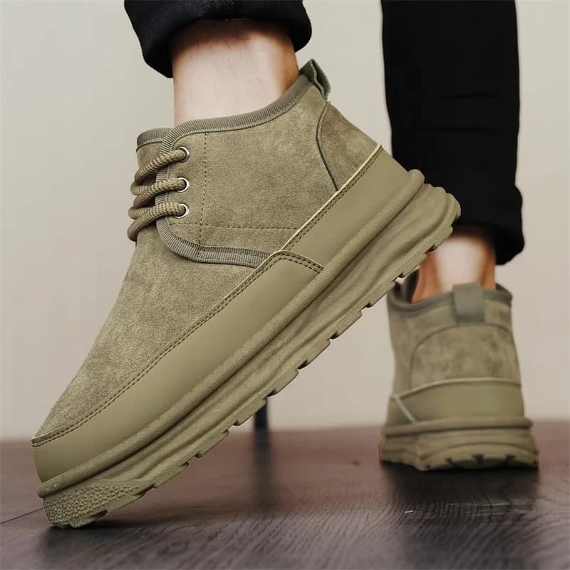 2025 Nuova tendenza casual Moda all'aperto Inverno Scarpe alte in cotone caldo Stivali da neve alla moda Suola spessa Casual versatile