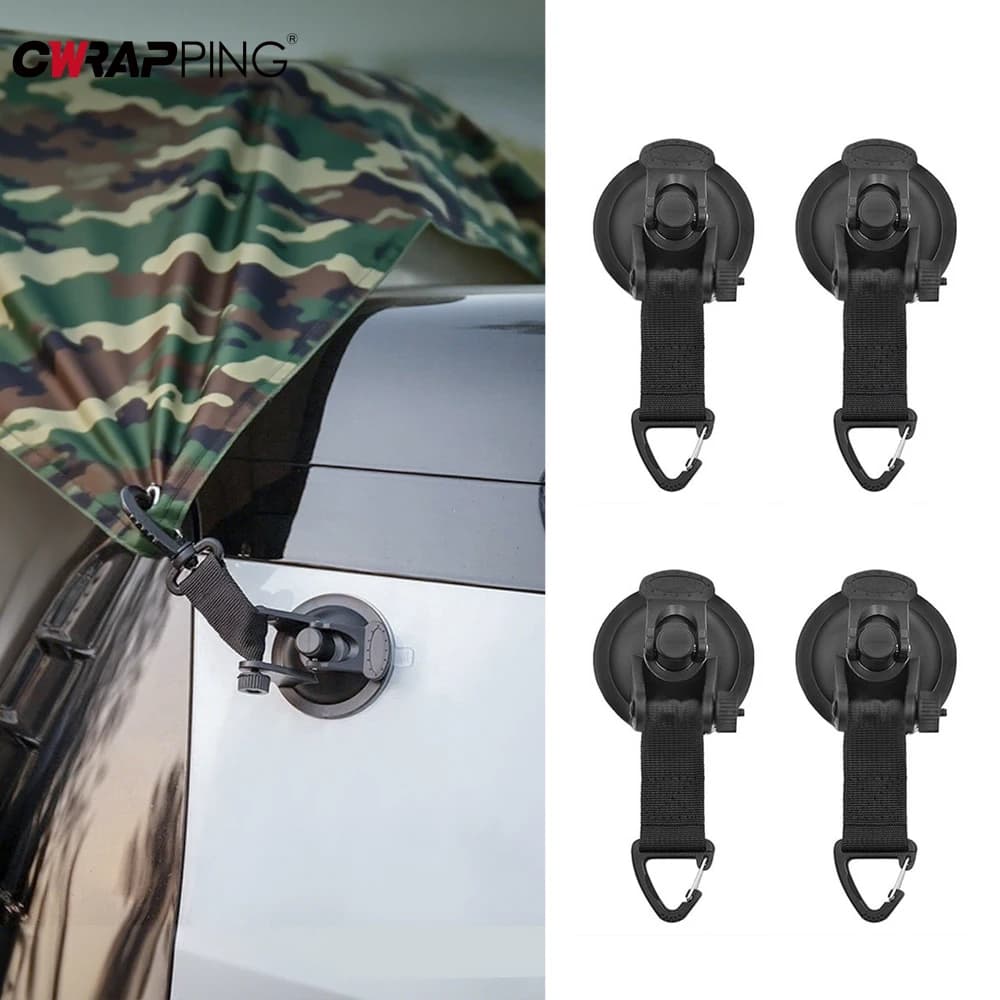 Ancoraggi a ventosa per tenda da auto durevoli RV Van Tenda laterale da campeggio Gancio di fissaggio per esterni per accessorio gancio da campeggio per furgone RV