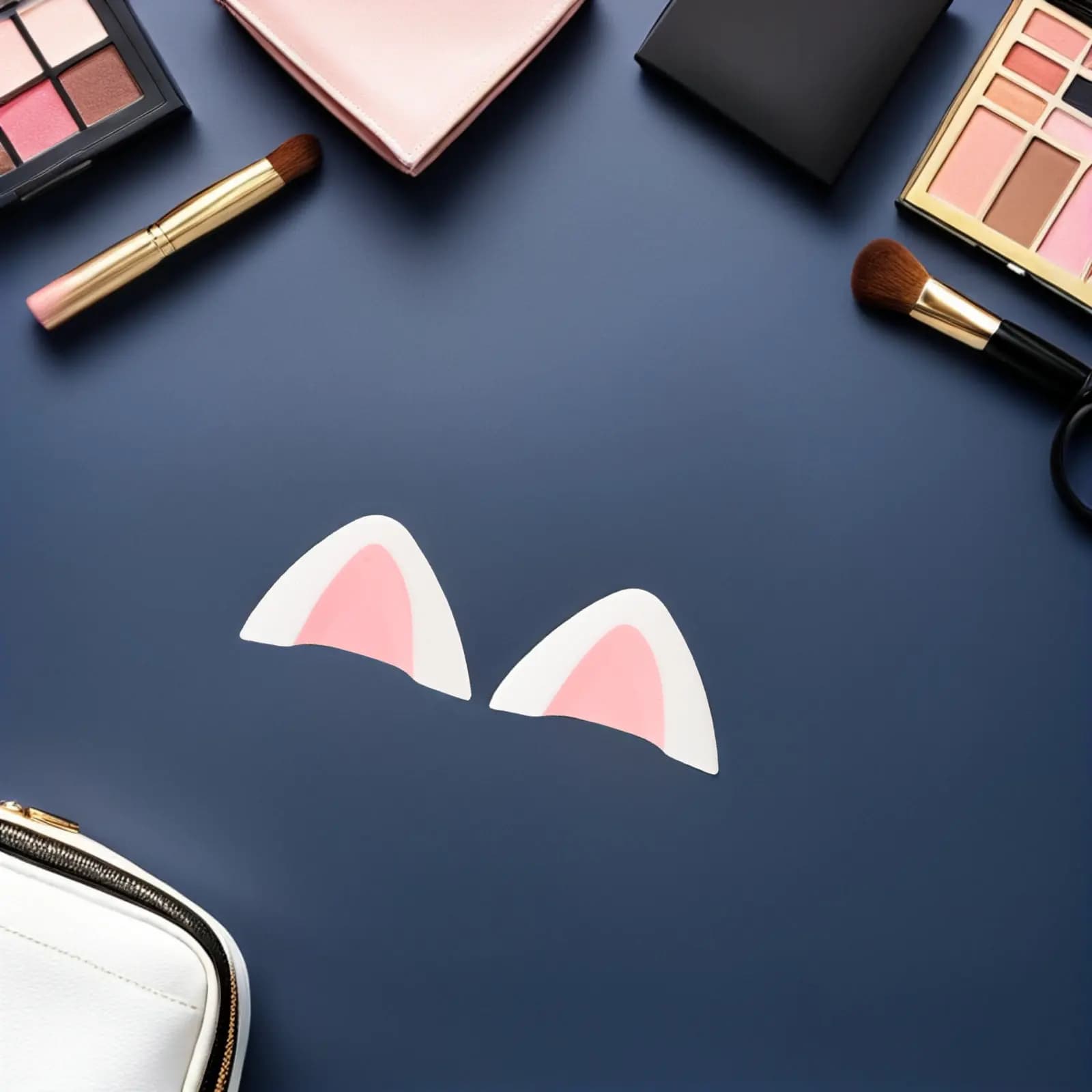 2 paia di orecchie da gatto in silicone per cuffie, accessori per cuffie, decorazioni carine per giochi e cosplay, staccabili, leggere e comode