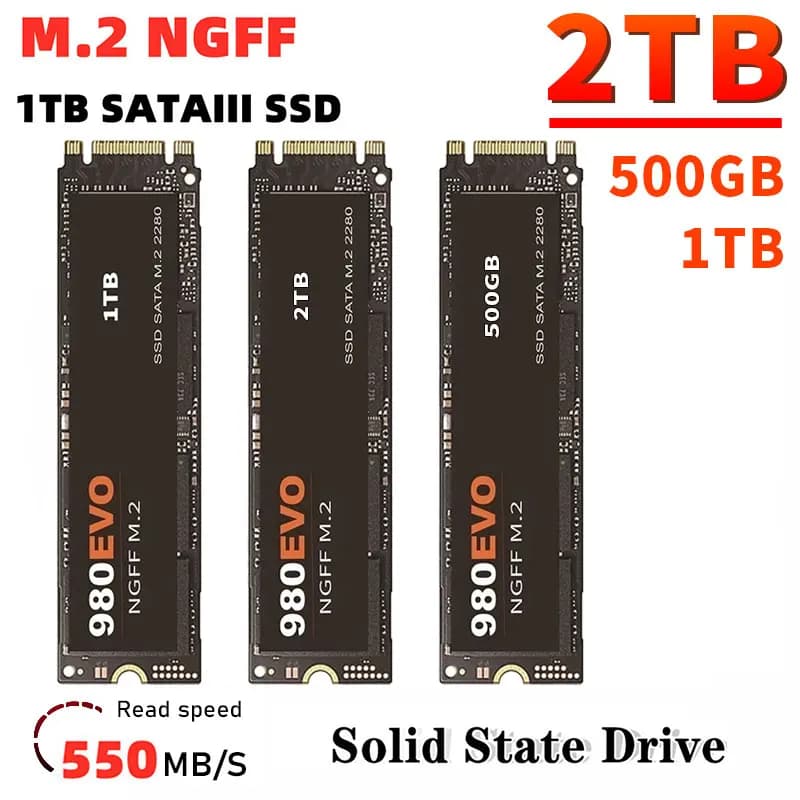 980 990Pro M.2 Sata SSD NVME Ultra-high-speed transmission NAND Internal Hard Drive for Ultrabooks Tablet Computers and Mini PC