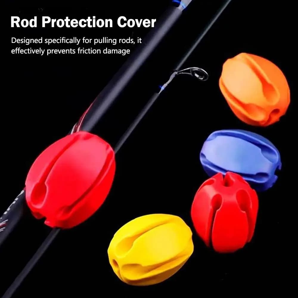 5 pezzi porta canna da pesca in silicone cinghie a sfera 5 fori attrezzatura da pesca leggera cravatte organizzatore rack di stoccaggio accessori per la pesca